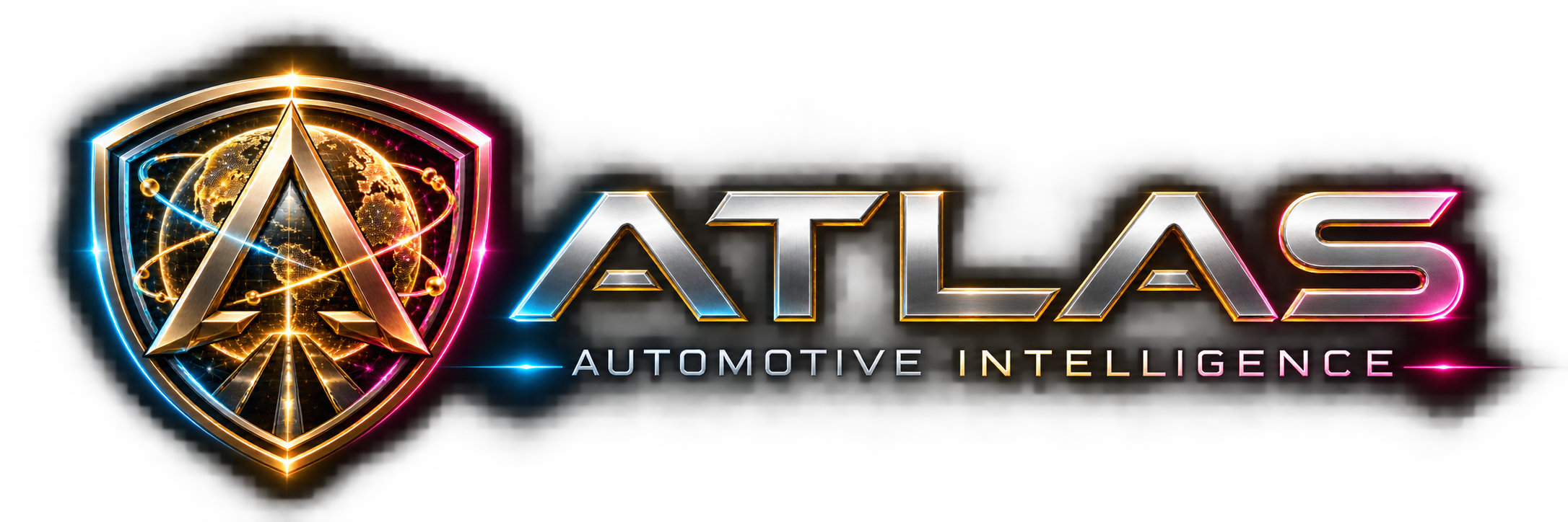 ATLAS shield and metallic ATLAS Automotive Intelligence wordmark.